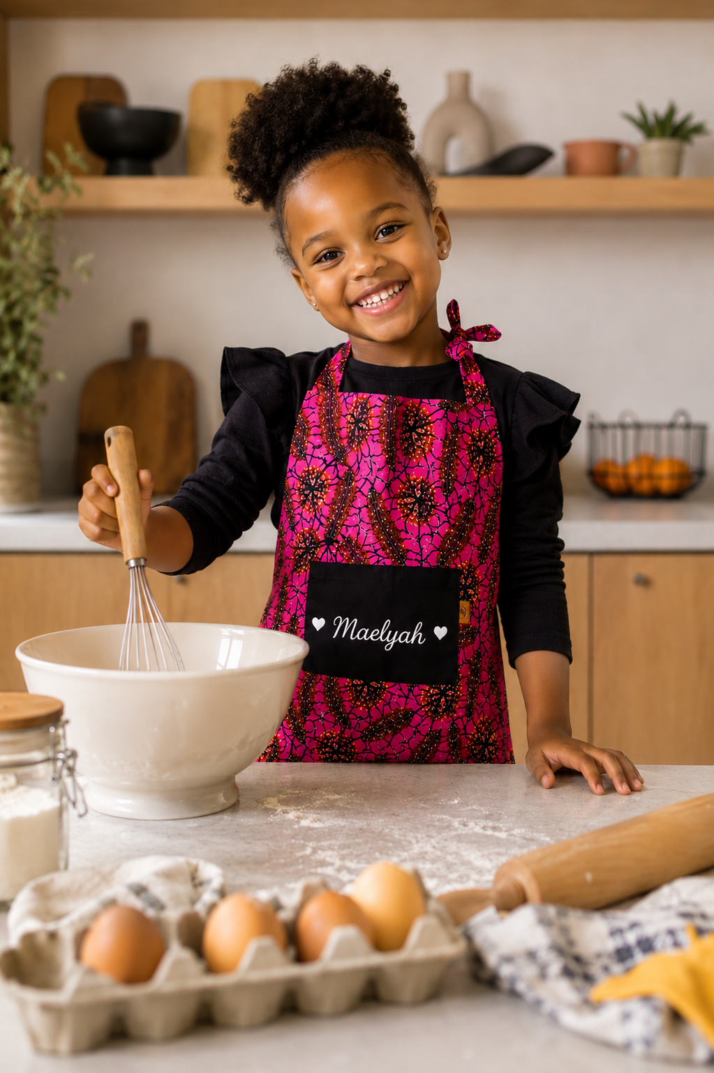 Tablier personnalisé pour enfant en Wax